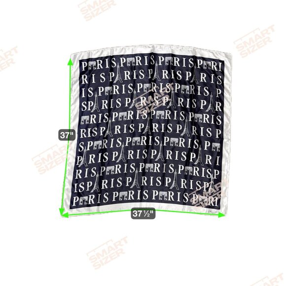 Paris Landmark Typography Silk Scarf Premium Designer Accessory J Mico Sancho - Picture 6 of 7
